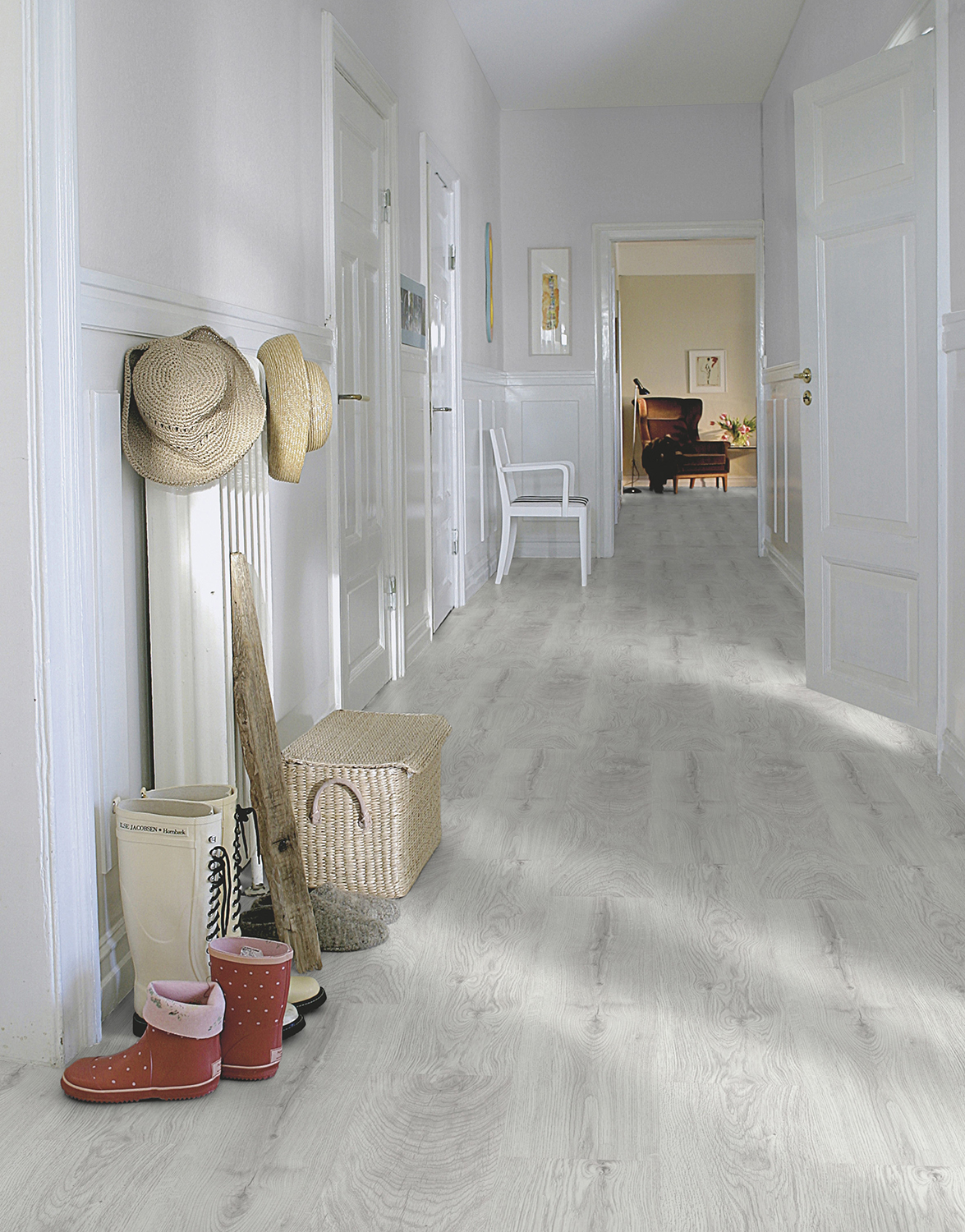 дизайн квартиры с серым линолеумом