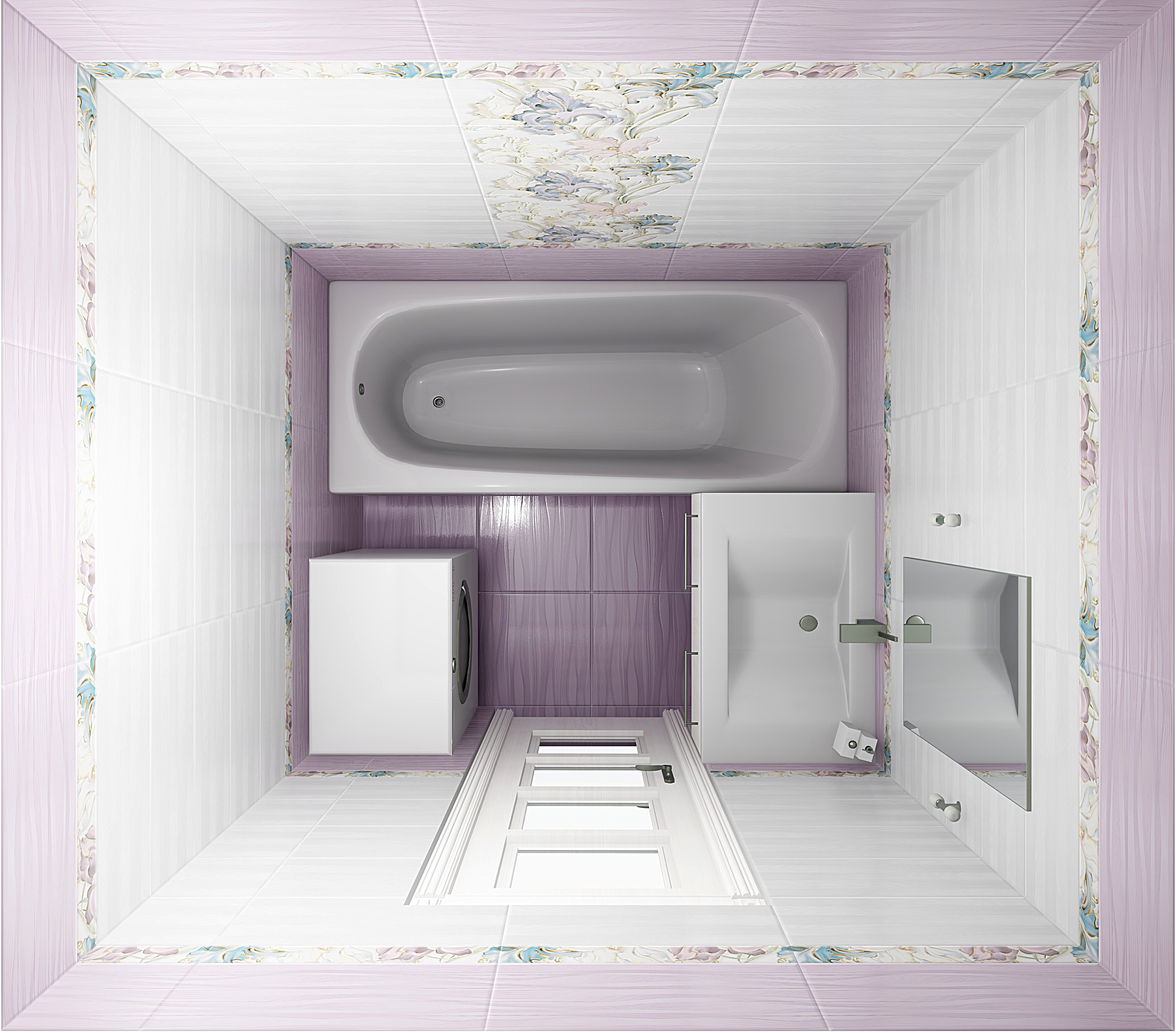 Дизайн ванной 170х150 фото без унитаза
