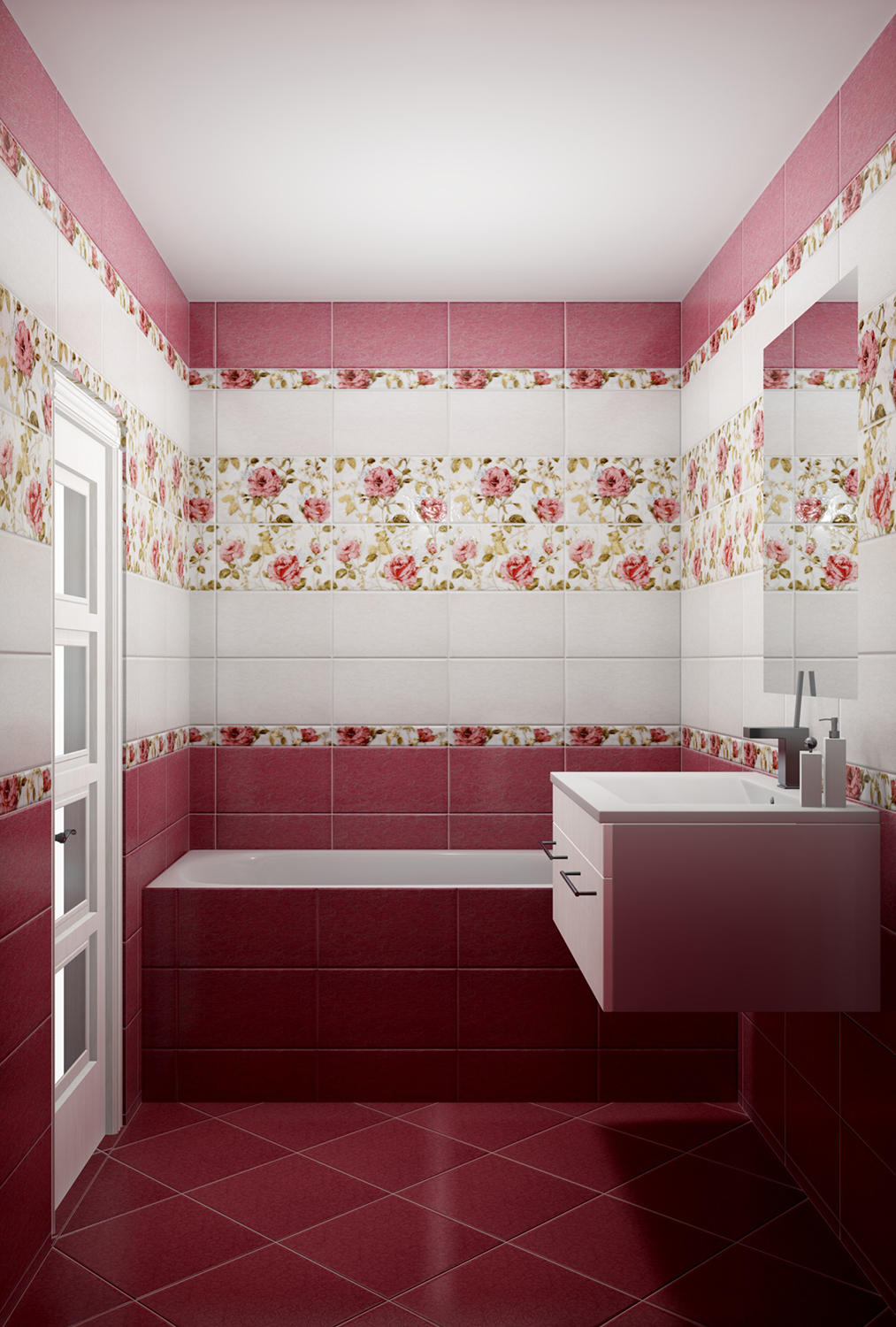 плитка батик в ванную комнату дизайн фото