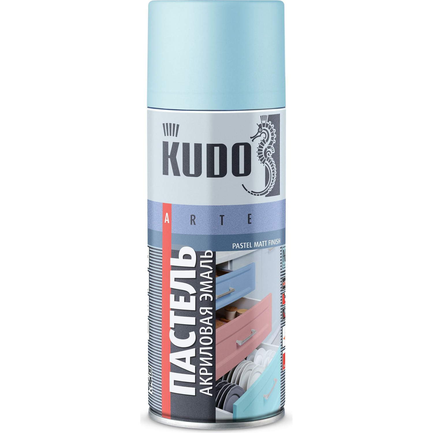  аэрозольная KUDO Универсальная пастельная голубая KU-A102  .